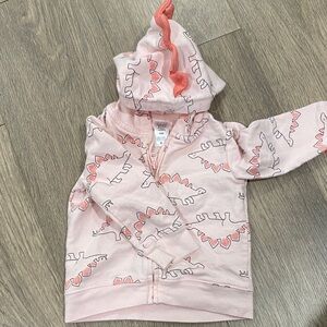 Carter's Pink Dino Print Hoodie